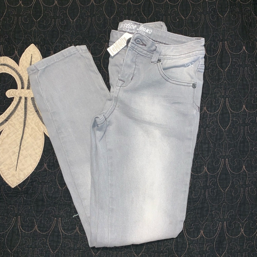 Justice Jeans- size 10, grey faded wash